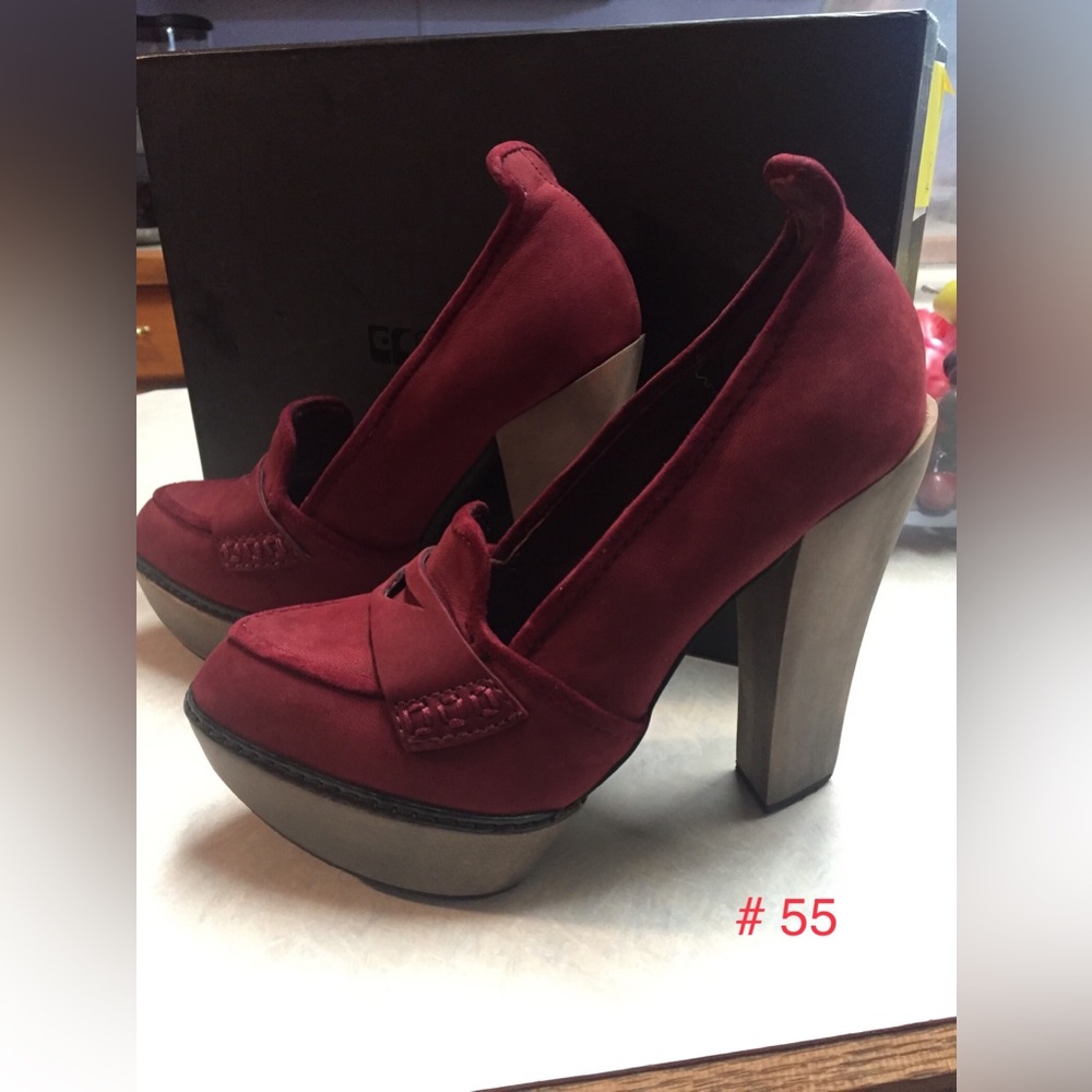 Joe’s Jeans Pumps Heels burgundy shoes Sz 7.5